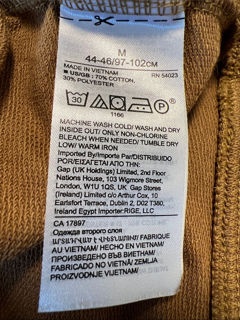 Banana Republic Men's Camel/Tan Crewneck Sweatshirt size M - Picture 9 of 10